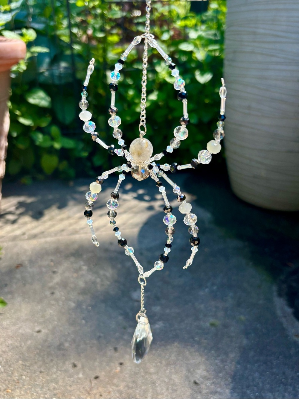 Crystal beaded spider suncatcher. - Picture 7 of 16